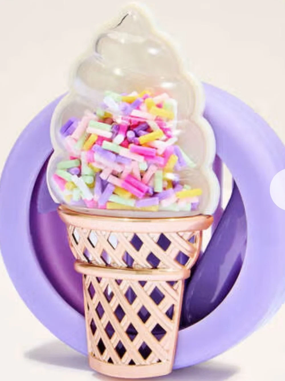 Bath & Body Works Soft Serve Cone Car Fragrance Holder - Purple